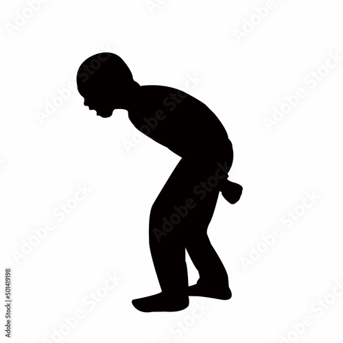 a child body silhouette vector