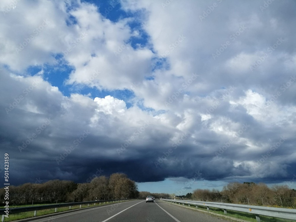 Carretera en la provincia de Lugo, Galicia Carretera en la provincia de Lugo, Galicia