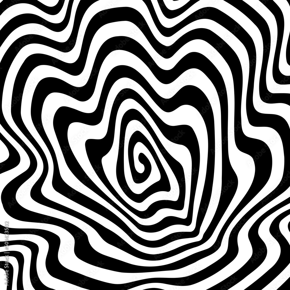 Swirl hypnotic black and white spiral. Monochrome abstract background. Vector flat geometric illustration.Template design for banner, website, template, leaflet, brochure, poster Swirl hypnotic black and white spiral. Monochrome abstract background. Vector flat geometric illustration.Template design for banner, website, template, leaflet, brochure, poster