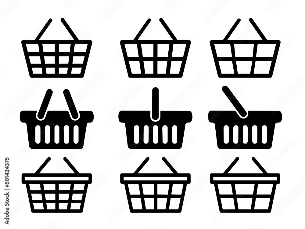 Shopping basket icons. Vector Shopping basket icons. Vector