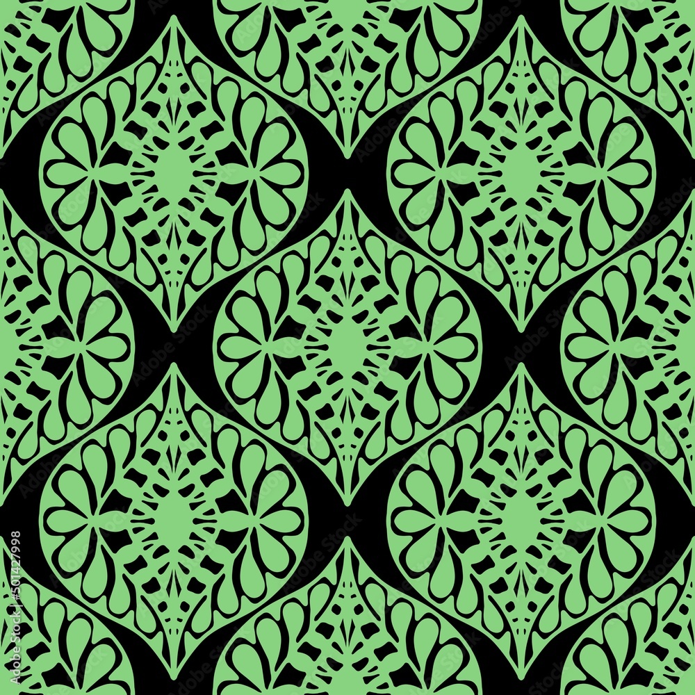 Abstract seamless ethnic pattern for fabrics and textiles and packaging and linens and gifts and cards and hobbies