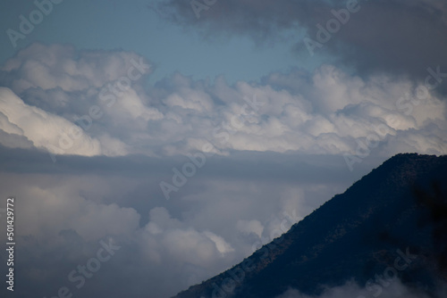 clouds over the mountains