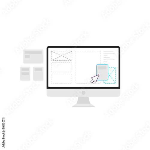 Mac Monitor showing Low-Code, No-Code Web Application