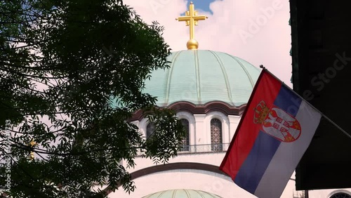 timelapse of the Orthodox Church with the cross