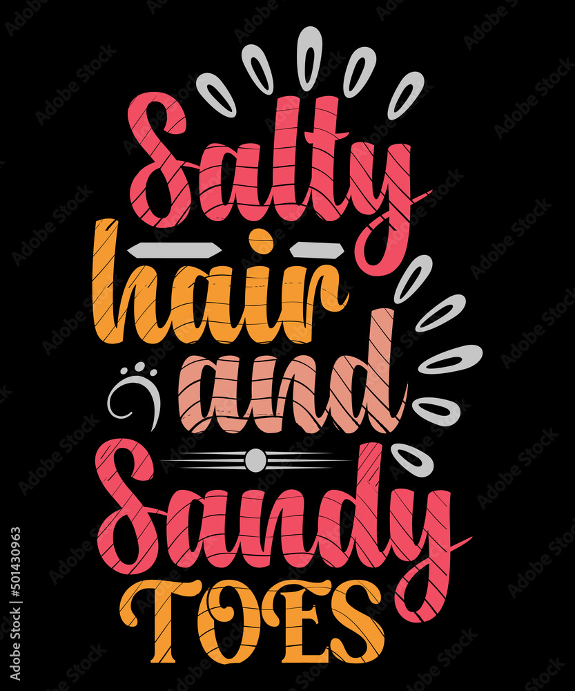 Salty Hair and Sandy Toes T-Shirt, Unisex Women's Men's Shirt
