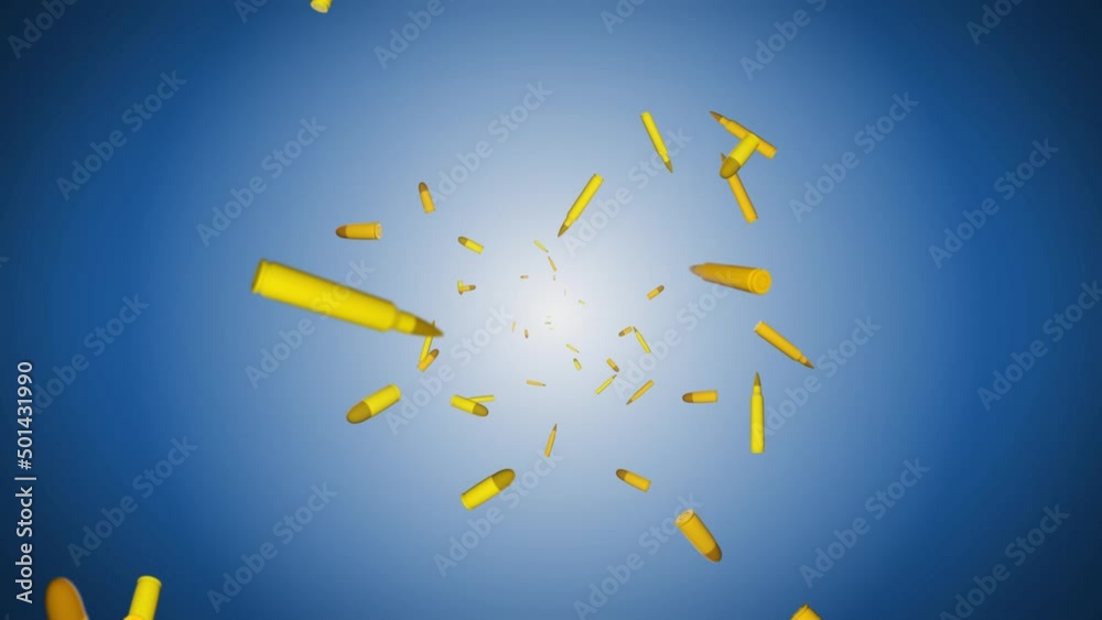 Sniper bullets Falling flying in slow motion, against Green Screen ammo ...