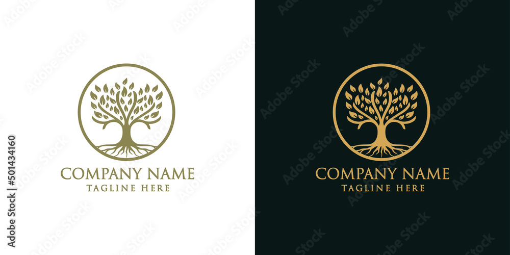 Abstract tree logo design vector icon Abstract tree logo design vector icon