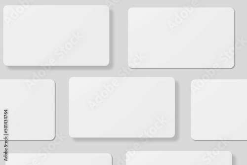 Blank business card for mockup. 3D Render.