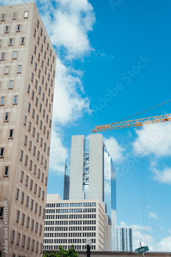 building under construction with sky color blue downtown miami  © Alberto GV PHOTOGRAP