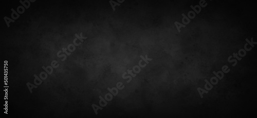 Black concrete texture background, old grunge rough background for website banner design