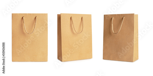 Set of Shopping bags isolated on white background.