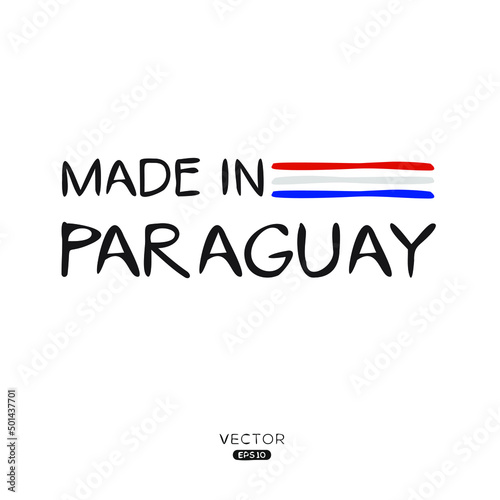 Made in Paraguay, vector illustration.