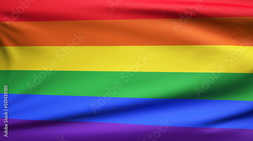 rainbow lgbt flag in the wind 