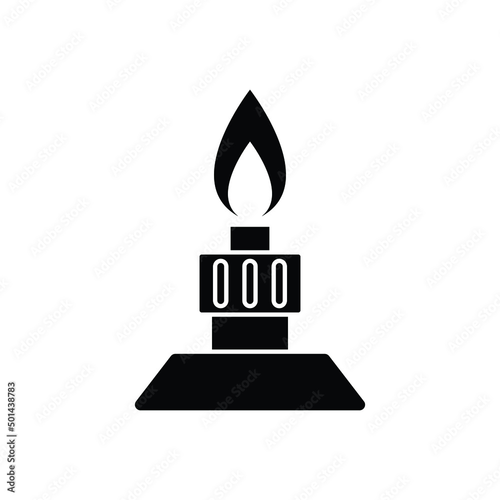 Bunsen burner icon design isolated on white background Bunsen burner icon design isolated on white background