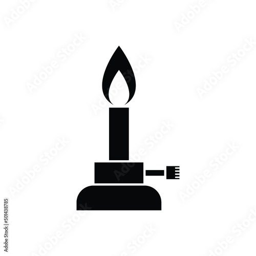 Bunsen burner icon design isolated on white background