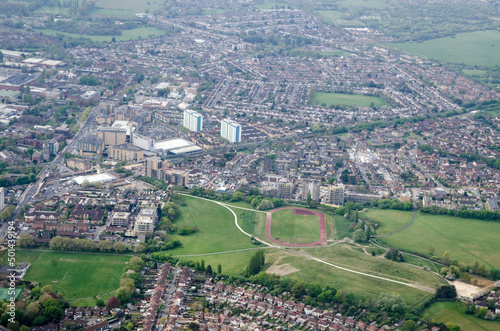 Feltham Town Centre, aerial view © BasPhoto