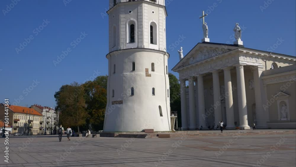 Vilnius Cathedral, Medium angle view in sunshine Vilnius Cathedral, Medium angle view in sunshine