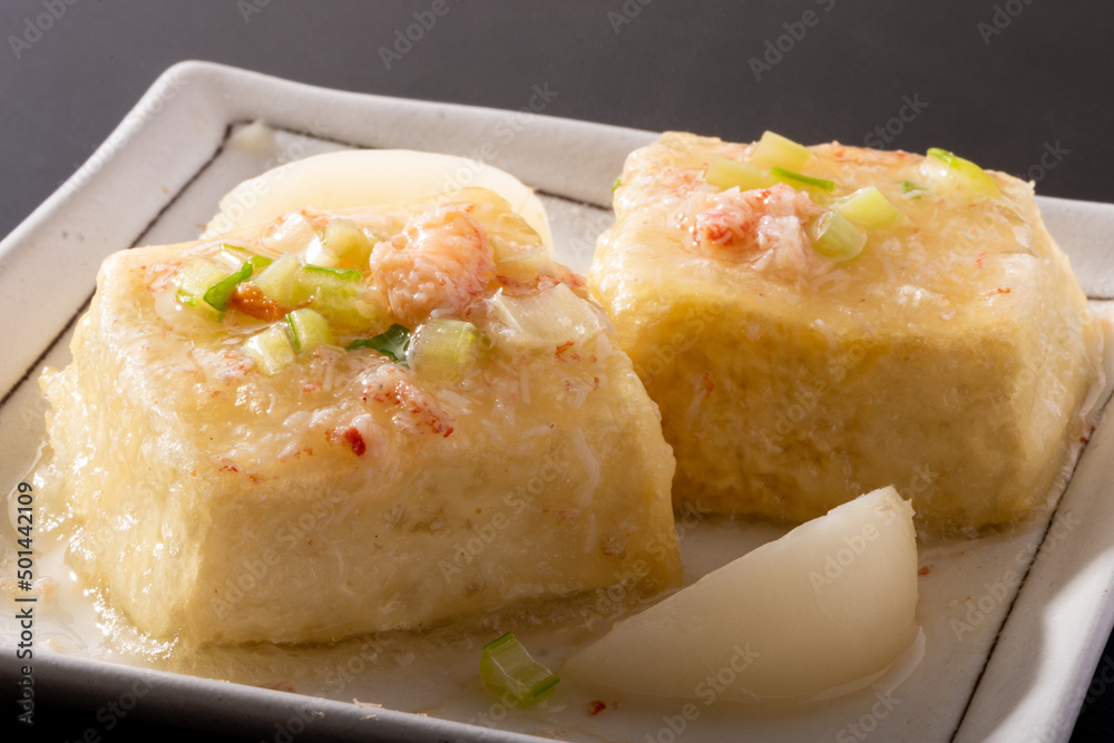 揚げ出し豆腐 (蟹あんかけ) 揚げ出し豆腐 (蟹あんかけ)