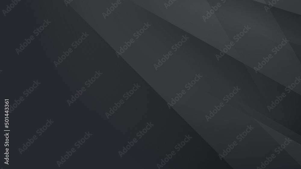Dark black grey abstract background geometry shine and layer element vector for presentation design. Suit for business, corporate, institution, party, festive, seminar, and talks.