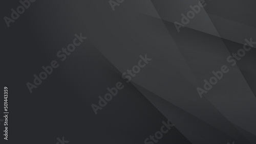 Abstract black grey geometric light triangle line shape with futuristic concept presentation background