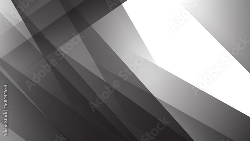 Vector black and white abstract, science, futuristic, energy technology concept. Digital image of light rays, stripes lines with light, speed and motion blur over dark tech background