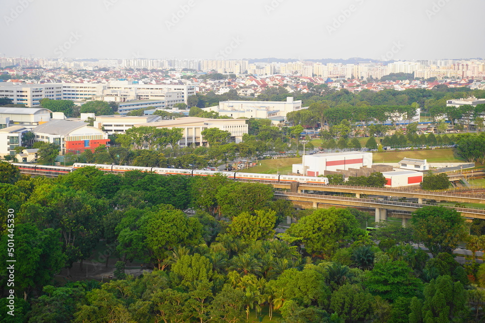 Fototapeta premium aerial view of the city