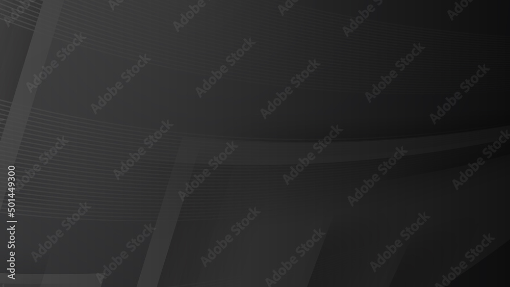 Abstract black grey 3d geometric light triangle line shape with futuristic concept presentation background