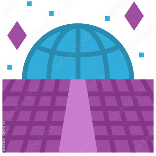 cyberspace flat icon