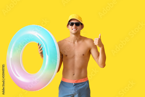 Attractive young man with i...