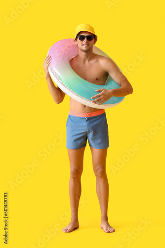 Attractive young man with i...