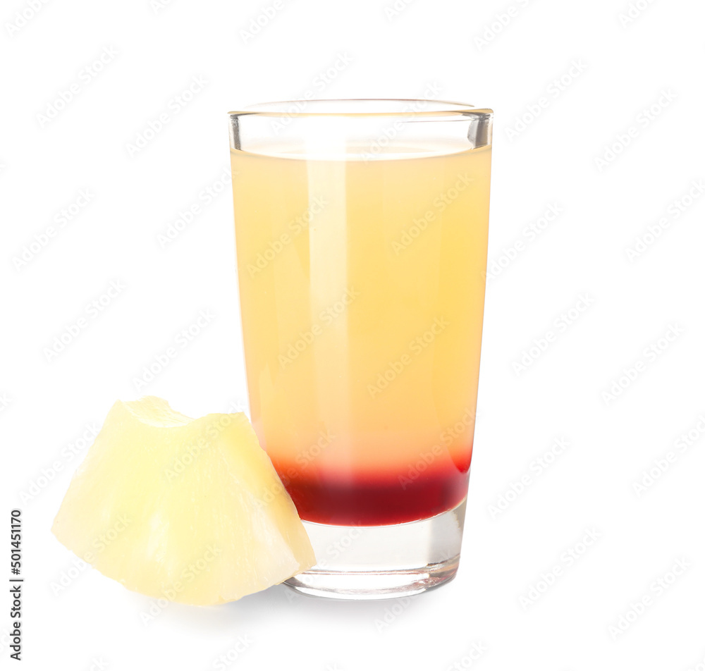 Tasty Pineapple Upside Down Cake Shot on white background Tasty Pineapple Upside Down Cake Shot on white background