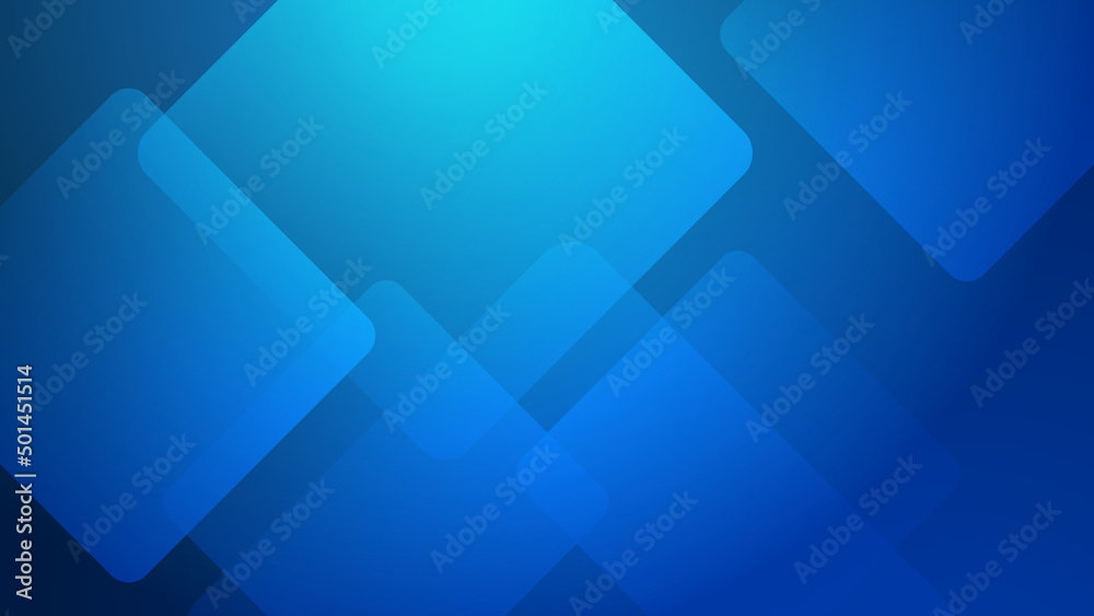 Minimal blue square tech abstract modern background design. Design for poster, template on web, backdrop, banner, brochure, website, flyer, landing page, presentation, certificate, and webinar