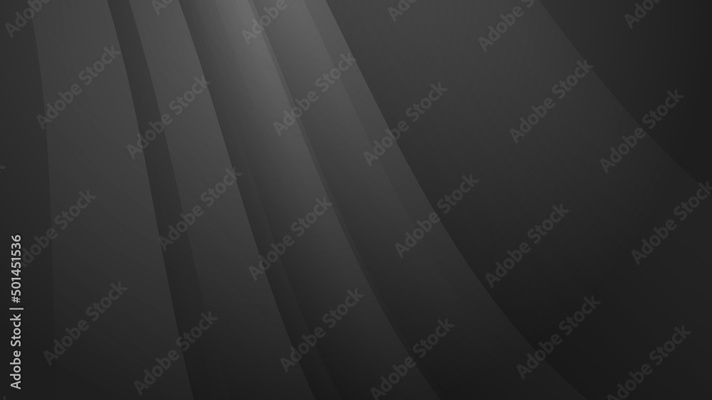Minimal geometric black wave 3d curve light technology background abstract design. Vector illustration abstract graphic design banner pattern presentation background web template.