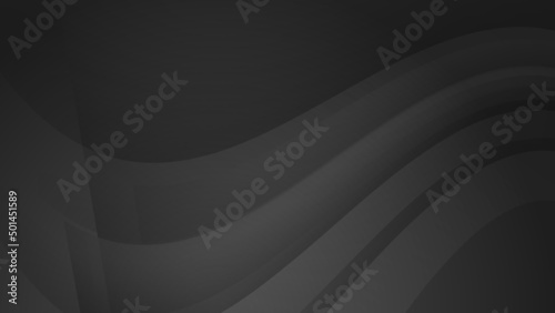 Dark black wave 3d curve abstract background geometry shine and layer element vector for presentation design. Suit for business, corporate, institution, party, festive, seminar, and talks.