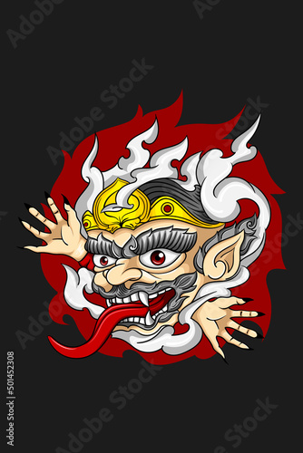 Wallpaper Mural Balines and smoke vector illustration Torontodigital.ca