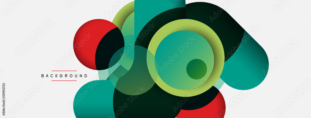 Circle and round shapes abstract background. Vector illustration for wallpaper banner background or landing page Circle and round shapes abstract background. Vector illustration for wallpaper banner background or landing page