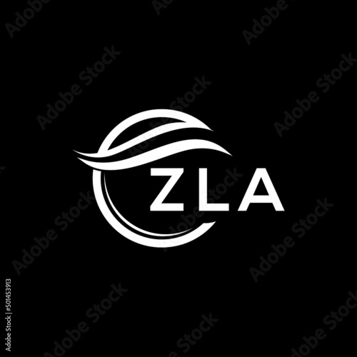 ZLA letter logo design on black background. ZLA  creative initials letter logo concept. ZLA letter design.
