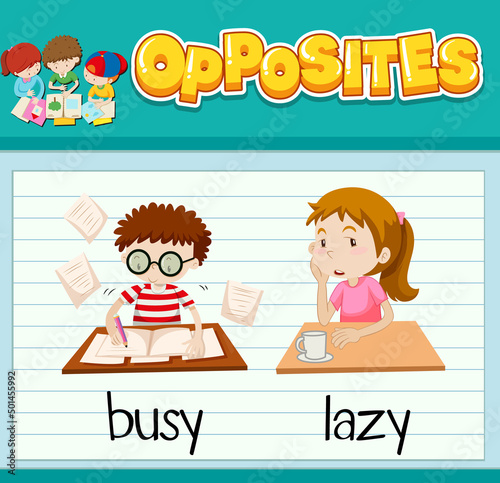 Opposite words with pictures for kids
