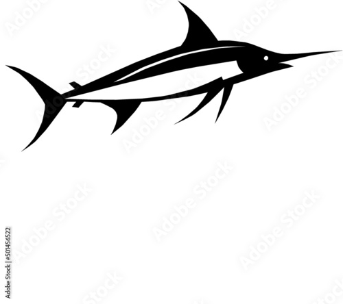 silhouette of a swordfish