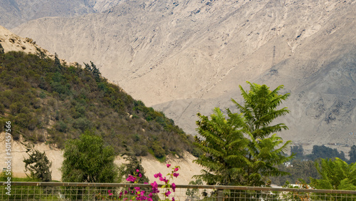 Canvas Print view of mountains in Cieneguilla, Lima, Peru