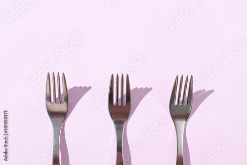 Silvery cutlery