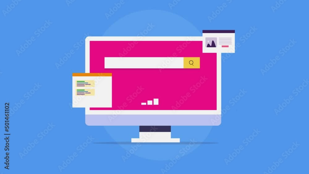 Web traffic SEO - Increasing website visitors - higher search engine ranking conceptual 2d animation 4k video clip. Web traffic SEO - Increasing website visitors - higher search engine ranking conceptual 2d animation 4k video clip.