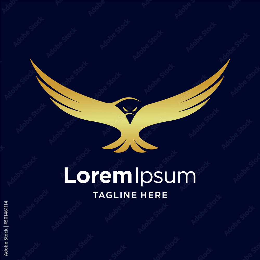 eagle logo with gold color eagle logo with gold color