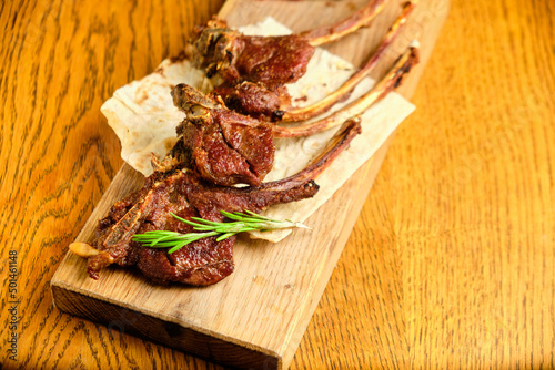 Fried Lamb Chops with rosemary