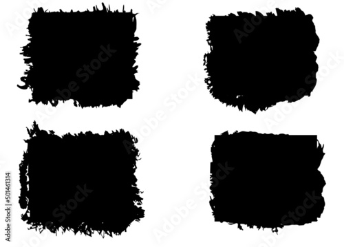 Black rectangle vector grunge background for design template