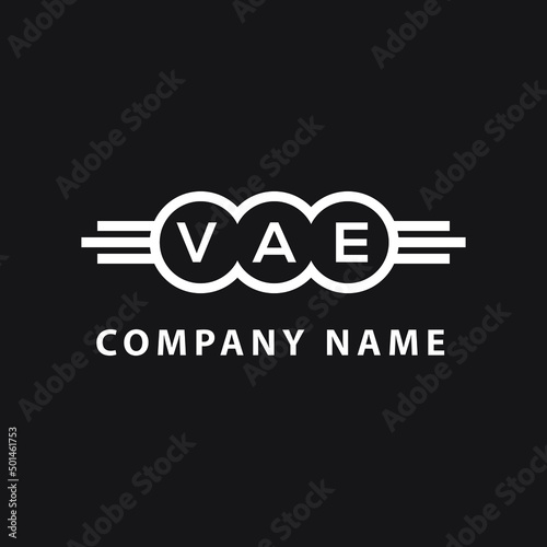 VAE letter logo design on black background. VAE creative initials letter logo concept. VAE letter design .
 photo