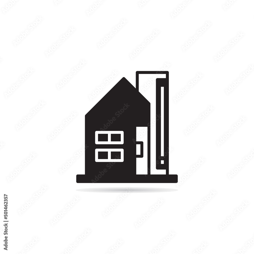 building icon vector illustration on white background building icon vector illustration on white background