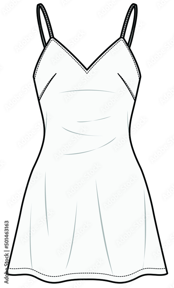 Continuous one line drawing of cheering woman in short dress. Happy young  girl with long hair standing pose and wearing cute clothes. Character  fashionable female. Vector minimalism design 2124834 Vector Art at