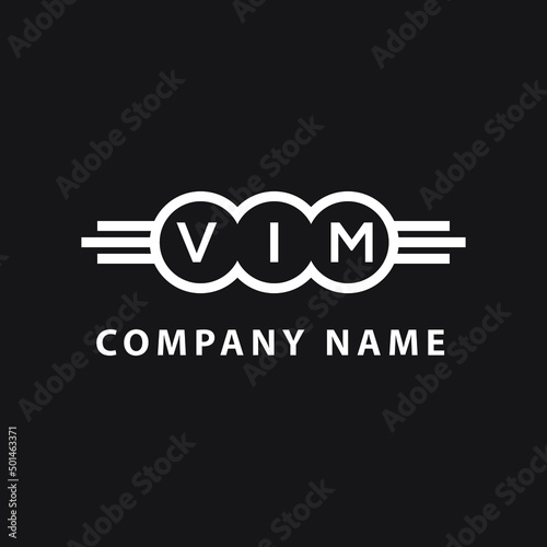 Fototapeta Naklejka Na Ścianę i Meble -  VIM letter logo design on black background. VIM  creative initials letter logo concept. VIM letter design.
