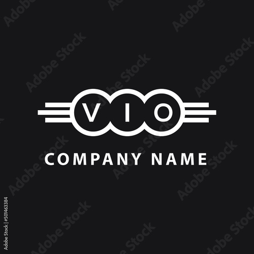 VIO letter logo design on black background. VIO  creative initials letter logo concept. VIO letter design.
 photo